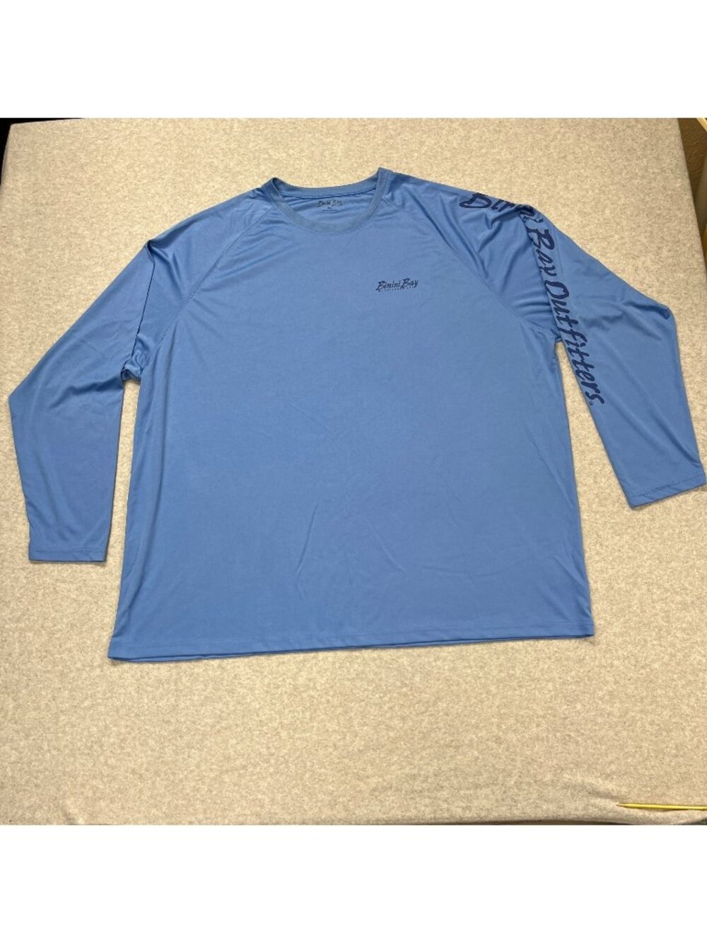 Bimini Bay Outfitters Mens 3XL Blue Long Sleeve Performance Fishing Shirt UV Tee